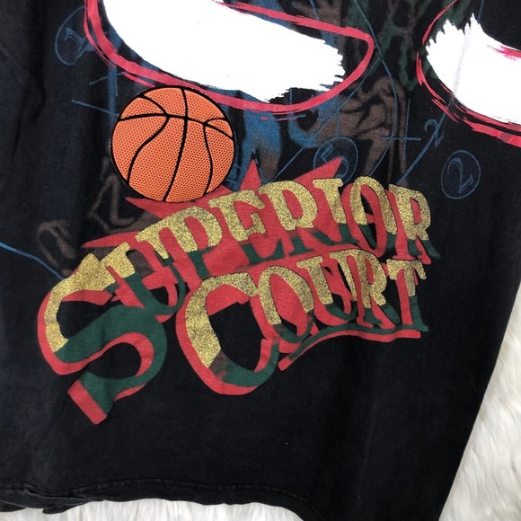 Vintage Big & Tall mans Streetwear Basketball Shirt, 3D Basketball Textured XL - Picture 3 of 8